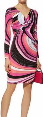 Wave-Print Silk-Blend Dress