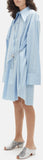 Double Front Safety Pin Shirt Dress