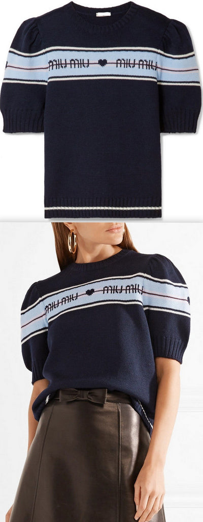 Logo Intarsia Knit Sweater