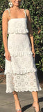 Cut-Out Frill Tiered Dress