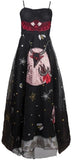 Bat-Embroidered Maxi Dress