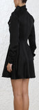 Scarf Swing Dress, Navy Black