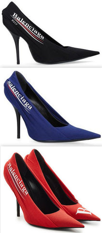 Knife Wrapped Logo Pumps - Black, Blue or Red