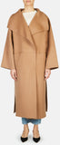 'Annecy' Draped Lapel Coat - Camel