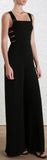 Crepe Buckle Jumpsuit, Black