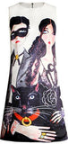 Unskilled Worker Print Mini Dress, White