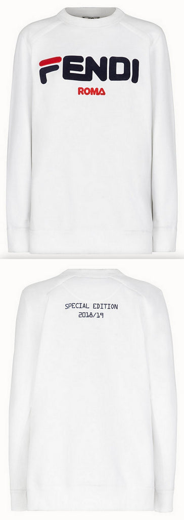 Logo Cotton Sweatshirt, White