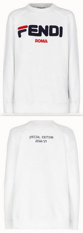 Logo Cotton Sweatshirt, White