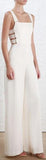Crepe Buckle Jumpsuit, Pearl