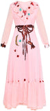 Pink Ruffle Embellished Gown