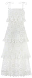 Cut-Out Frill Tiered Dress
