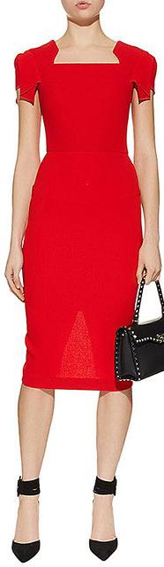 Square-Neck Pencil Dress
