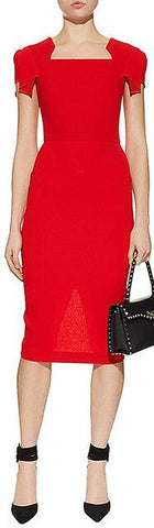 Square-Neck Pencil Dress