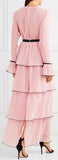 'Now Or Never' Tiered Long Dress , Pink