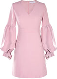 'Ellena' Cuffed Bell-Sleeve Dress