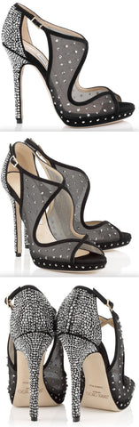 Crystal-Embellished Evening Sandal