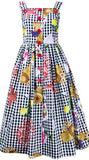 Print Button-Down Summer Dress