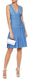 'Magdalene' Pointelle-Trimmed Bandage Dress, Light Blue