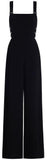 Crepe Buckle Jumpsuit, Black