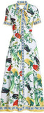Vegetable Print Maxi Dress