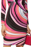 Wave-Print Silk-Blend Dress