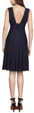 'Magdalene' Pointelle-Trimmed Bandage Dress, Dark Blue