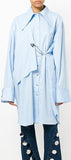 Double Front Safety Pin Shirt Dress