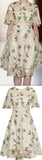 Floral Embroidered Lace Overlay Midi Dress