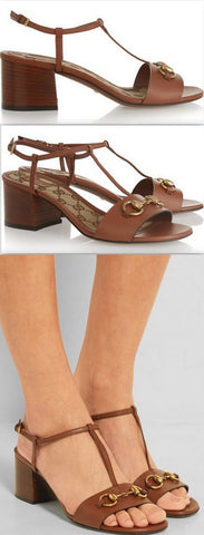 Horsebit-Detailed Leather Sandals
