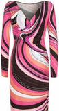 Wave-Print Silk-Blend Dress